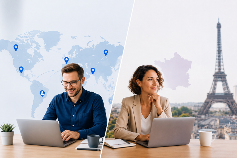Comparaison entre l’Employer of Record (EOR) et le portage salarial pour le recrutement international, la conformité RH et le développement des équipes à l’international.
